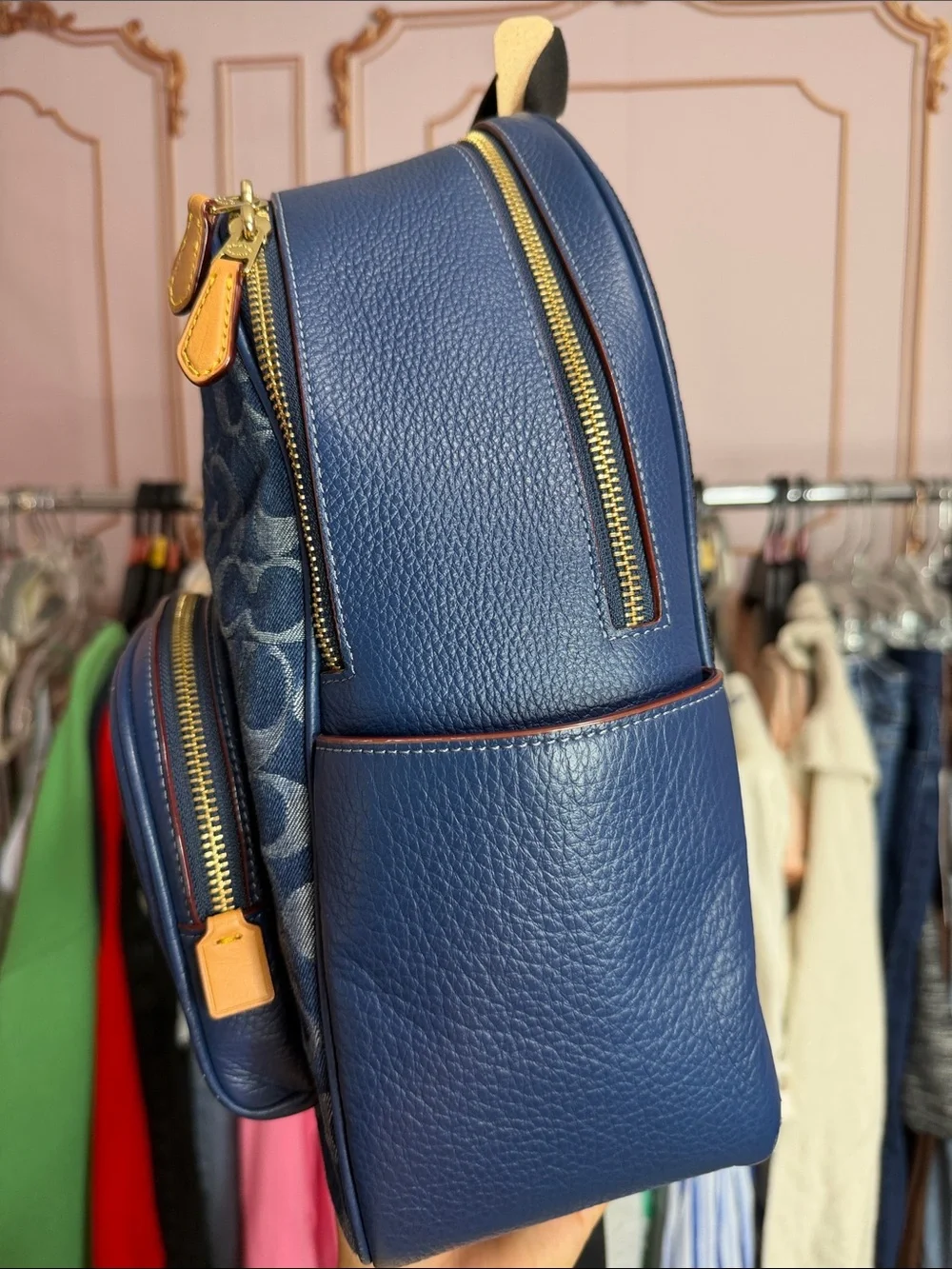 Coach Court Backpack In Signature Denim